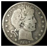 1894 Silver Half Dollar (Barber) NICELY CIRCULATED