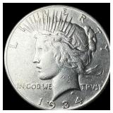 1934-S Silver Peace Dollar CLOSELY UNCIRCULATED