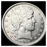 1907-O Barber Silver Quarter UNCIRCULATED