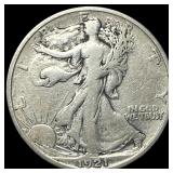 1921-S Silver Half Dollar LIGHTLY CIRCULATED