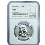 1956 Franklin Half Dollar NGC PF68 Type 2