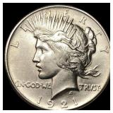 1921 Silver Peace Dollar CLOSELY UNCIRCULATED