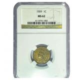 1859 Indian Head Cent NGC MS62