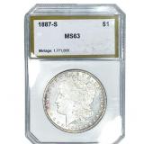 1887-S Morgan Silver Dollar PCI MS63