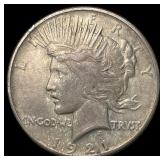1921 Silver Peace Dollar NEARLY UNCIRCULATED