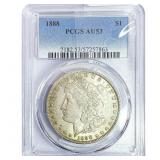 1888 Morgan Silver Dollar PCGS AU53