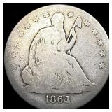 1864 Seated Liberty Half Dollar NICELY CIRCULATED