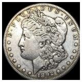 1892-CC Morgan Silver Dollar ABOUT UNCIRCULATED