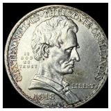 1918 Silver Illinois Centennial Half Dollar CLOSEL