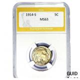 1914-S Buffalo Nickel PGA MS63