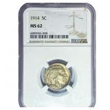 1914 Buffalo Nickel NGC MS62