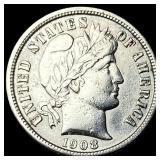 1908-S Silver Barber Dime CLOSELY UNCIRCULATED