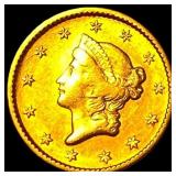 1851 Gold $1 Liberty Head Type 1 NEARLY  UNCIRCUL