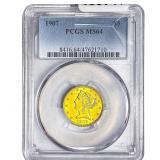 1907 $5 Gold Half Eagle PCGS MS64