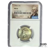 1946-S Washington Silver Quarter NGC MS66