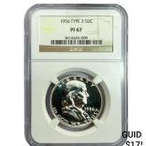 1956 Franklin Half Dollar NGC PF67 Type 2