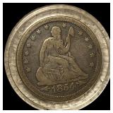 1854 Seated Liberty Quarter LIGHTLY CIRCULATED