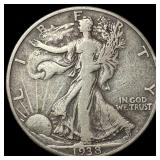 1938-D Silver Half Dollar Walking Liberty LIGHTLY