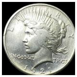 1921 Silver Peace Dollar NEARLY UNCIRCULATED