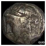 409 Ancient Calabria, Taras Silver Didrachm NEARLY