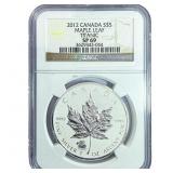 2012 $5 Sliver Canada Maple Leaf NGC SP69