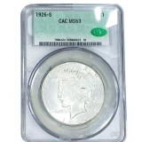 1926-S Silver Peace Dollar CAC MS63