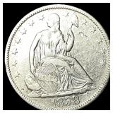 1858-O Silver Seated Liberty Half Dollar  ABOUT U