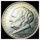 1936 Silver Bridgeport Centennial Half Dollar UNCI