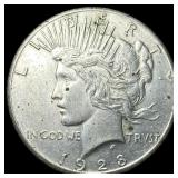 1928 Silver Peace Dollar CLOSELY UNCIRCULATED
