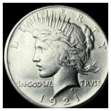 1921 Silver Peace Dollar CLOSELY UNCIRCULATED