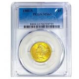 1901-S $5 Gold Half Eagle PCGS MS63