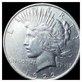 1922 Silver Peace Dollar CLOSELY UNCIRCULATED