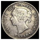 1886 Canada Silver 5 Cents NEARLY UNCIRCULATED