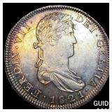 1821 Colonial Spain Silver 8 Reales CLOSELY UNCIRC