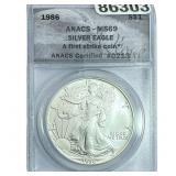 1986 Silver Eagle ANACS MS69