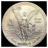 1993 Mexico Silver 1/2 Oz Libertad GEM BU