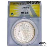 1887-O Morgan Silver Dollar ANACS MS62