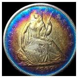 1867 Seated Liberty Half Dollar CLOSELY UNCIRCULAT