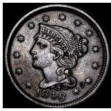 1846 Braided Hair Large Cent CLOSELY  UNCIRCULATE