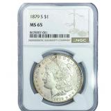 1879-S Morgan Silver Dollar NGC MS65