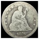 1876-S Silver Quarter Dollar NICELY CIRCULATED
