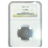 1800 Draped Bust Half Cent NGC F12 BN