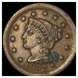 1852 Braided Hair Large Cent NEARLY  UNCIRCULATED