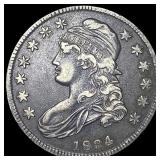1834 Silver Capped Bust Half Dollar NEARLY  UNCIR