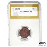 1893 Indian Head Cent PGA MS65 RB