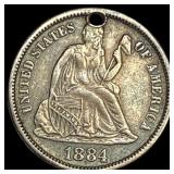1884 Silver Seated Liberty Dime HIGH GRADE