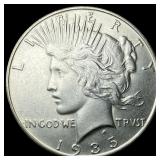 1935-S Silver Peace Dollar CHOICE AU