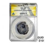 Spain 4M 8 Maravedos Countermark ANACS G4