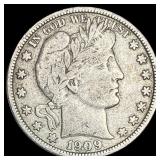 1909 Silver Half Dollar Barber HIGH GRADE