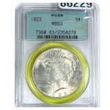 1923 Silver Peace Dollar PCGS MS63